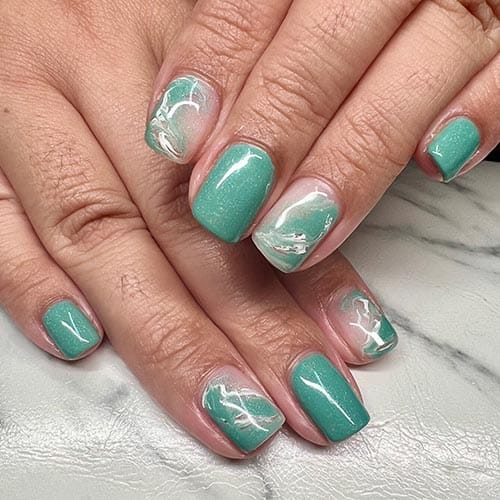 classic-manicure-nail-salon-pukekohe-franklin-aqua-swirl-nail-art