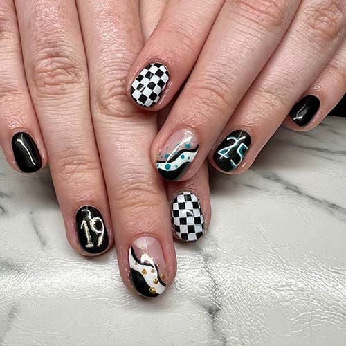classic-manicure-nail-salon-pukekohe-franklin-black-and-white-nail-art
